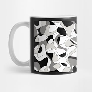 Abstract geometric pattern - gray, black and white. Mug